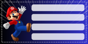 Etiquetas escolares de Mario Bross