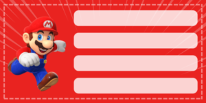Etiquetas escolares de Mario Bross