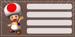 Etiquetas escolares de Mario Bross