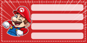Etiquetas escolares de Mario Bross