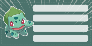 Etiquetas escolares de Pokémon