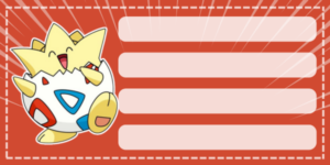 Etiquetas escolares de Pokémon