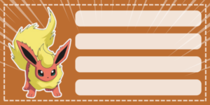 Etiquetas escolares de Pokémon
