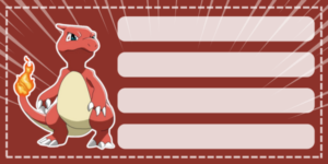 Etiquetas escolares de Pokémon