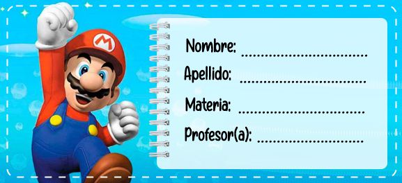 Etiquetas de Mario Bros