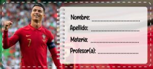 Etiquetas Escolares de Cristiano Ronaldo