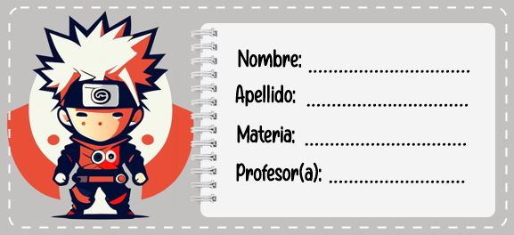 Etiquetas Escolares de Naruto