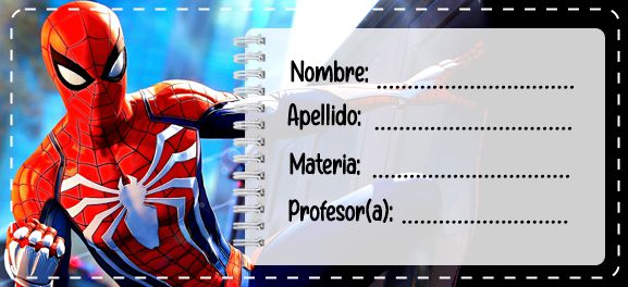 Etiquetas Escolares de Spider-man