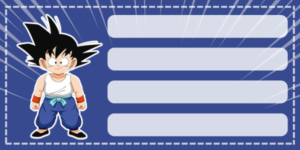 Etiquetas escolares de Dragon Ball