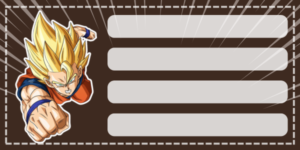 Etiquetas escolares de Dragon Ball