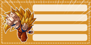 Etiquetas escolares de Dragon Ball