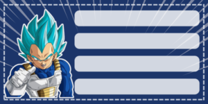 Etiquetas escolares de Dragon Ball
