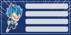 Etiquetas escolares de Dragon Ball