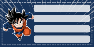 Etiquetas escolares de Dragon Ball