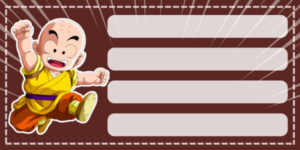 Etiquetas escolares de Dragon Ball