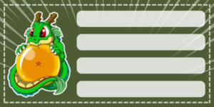 Etiquetas escolares de Dragon Ball
