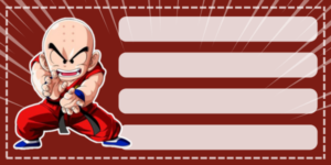 Etiquetas escolares de Dragon Ball
