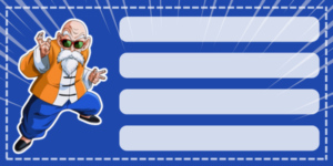 Etiquetas escolares de Dragon Ball