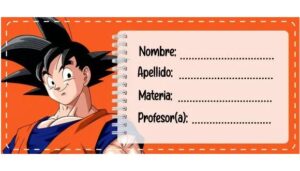 Etiquetas Escolares de Dragon Ball