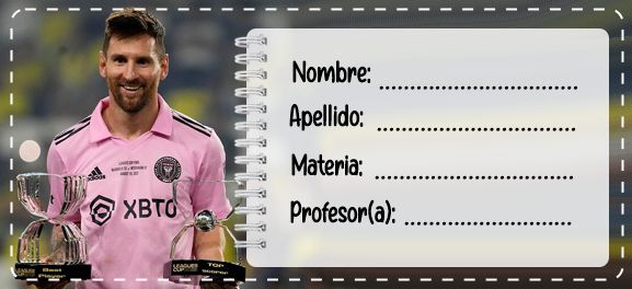 Etiquetas Escolares de Lionel Messi