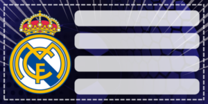 Etiquetas Escolares de Real Madrid