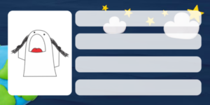 Etiquetas escolares de Flork