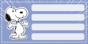 Etiquetas Escolares de Snoopy