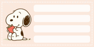Etiquetas Escolares de Snoopy