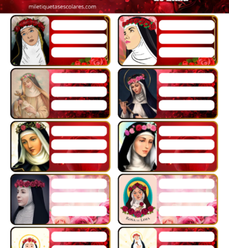 Etiquetas Escolares de Santa Rosa de Lima